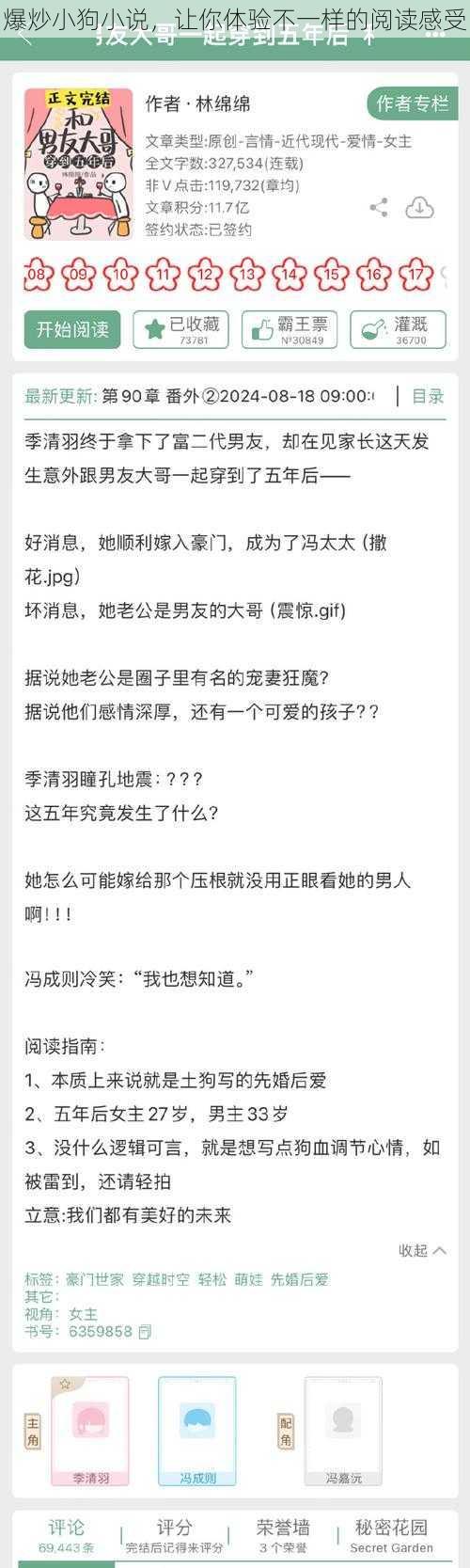 爆炒小狗小说，让你体验不一样的阅读感受