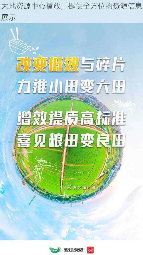 大地资源中心播放，提供全方位的资源信息展示