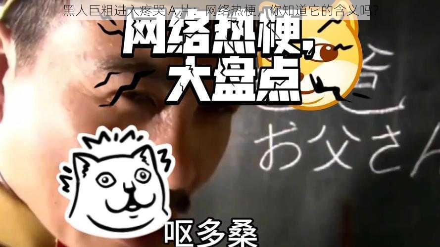 黑人巨粗进入疼哭 A 片：网络热梗，你知道它的含义吗？