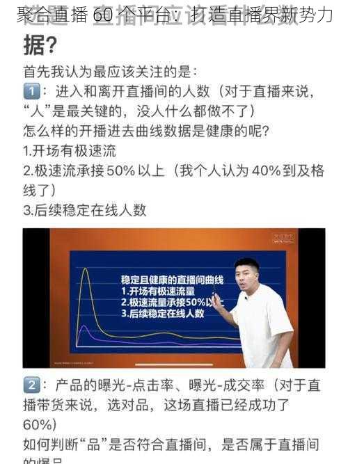 聚合直播 60 个平台：打造直播界新势力