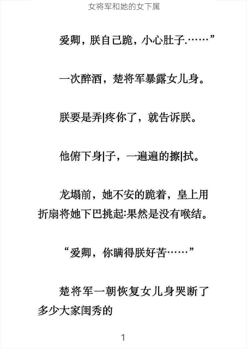 女将军和她的女下属