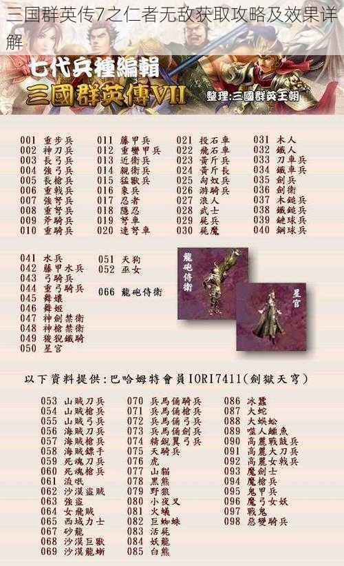 三国群英传7之仁者无敌获取攻略及效果详解