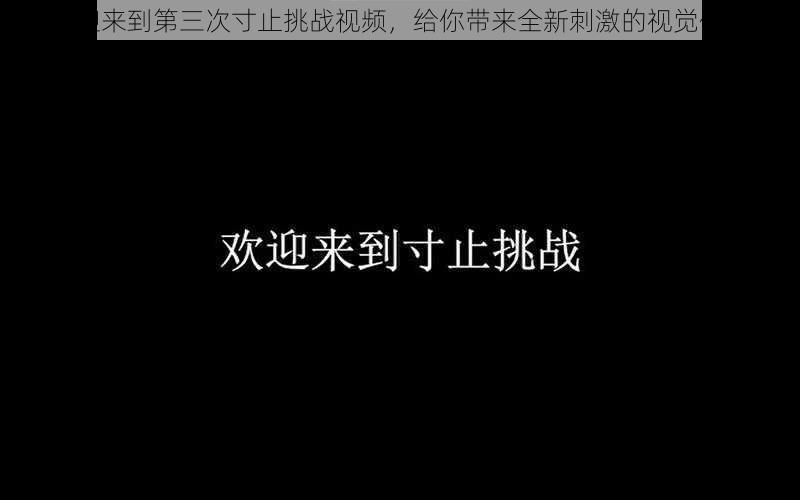 欢迎来到第三次寸止挑战视频，给你带来全新刺激的视觉体验