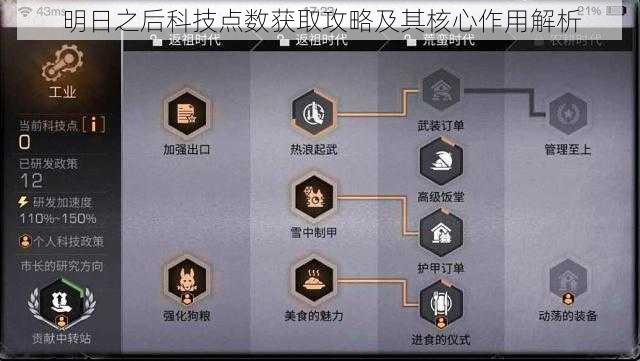 明日之后科技点数获取攻略及其核心作用解析