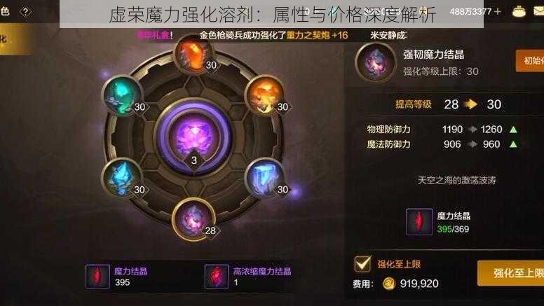 虚荣魔力强化溶剂：属性与价格深度解析