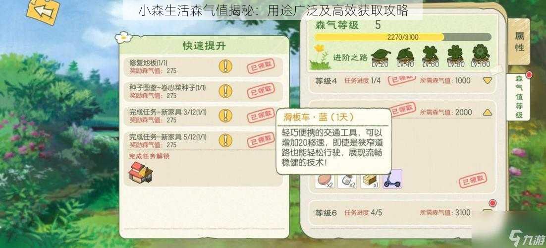 小森生活森气值揭秘：用途广泛及高效获取攻略