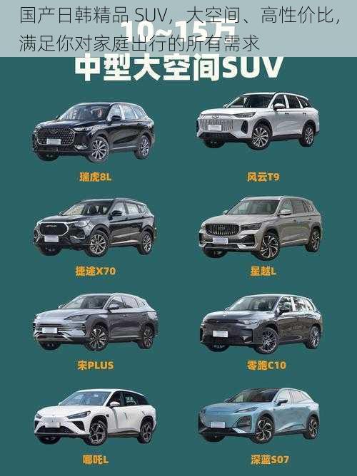 国产日韩精品 SUV，大空间、高性价比，满足你对家庭出行的所有需求