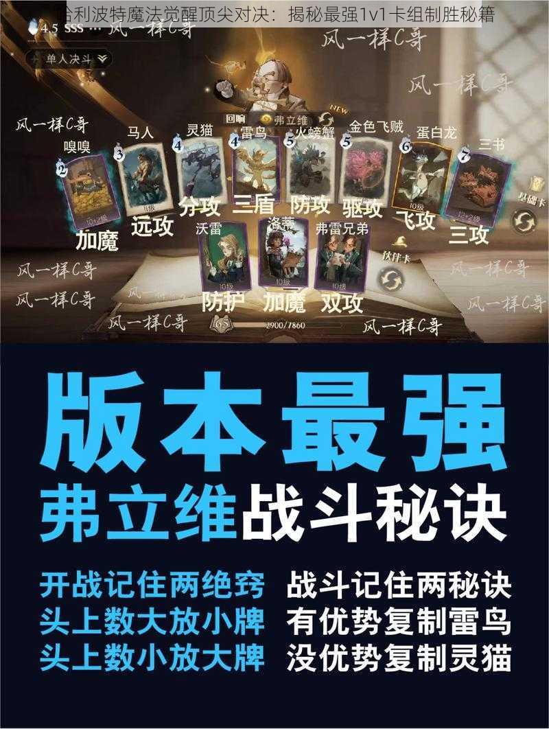 哈利波特魔法觉醒顶尖对决：揭秘最强1v1卡组制胜秘籍