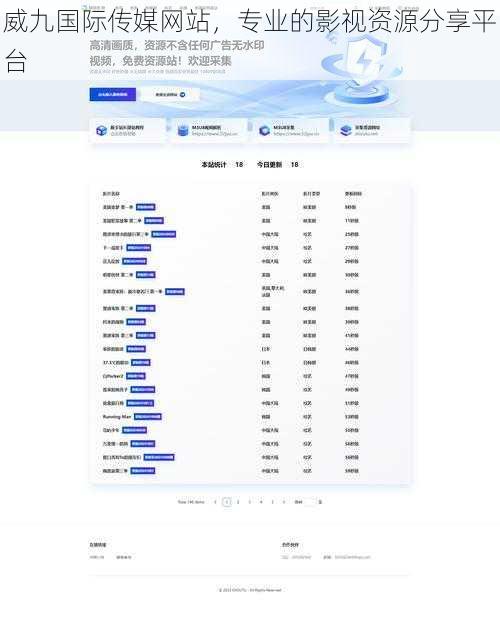 威九国际传媒网站，专业的影视资源分享平台