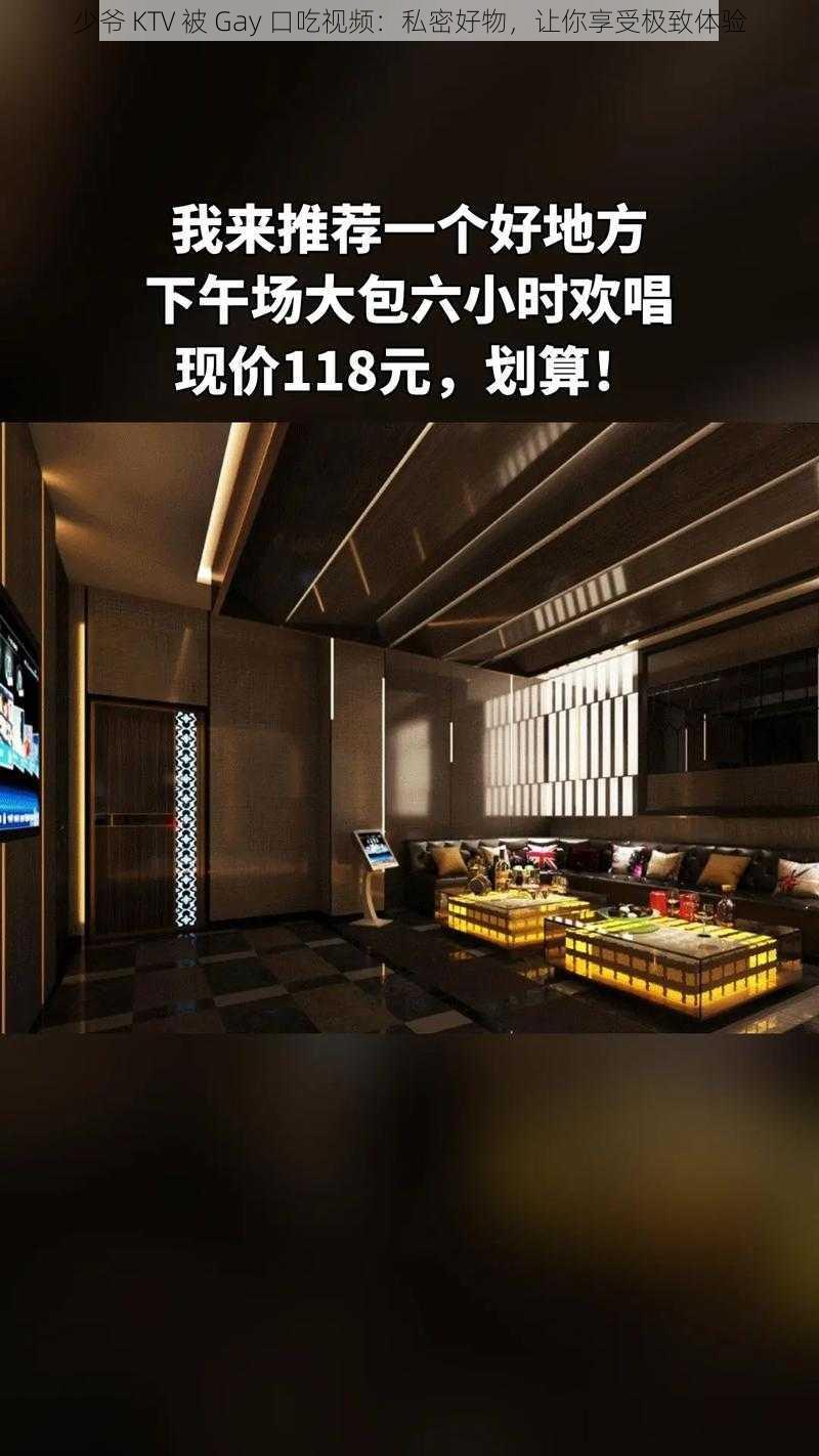 少爷 KTV 被 Gay 口吃视频：私密好物，让你享受极致体验