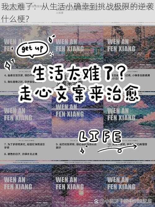 我太难了：从生活小确幸到挑战极限的逆袭什么梗？