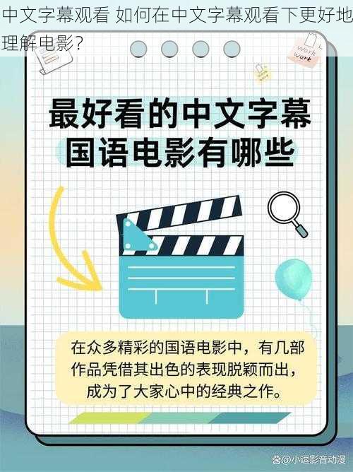 中文字幕观看 如何在中文字幕观看下更好地理解电影？