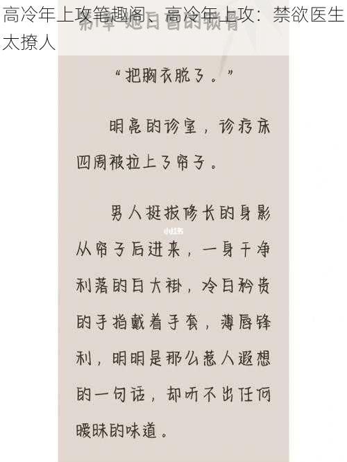 高冷年上攻笔趣阁、高冷年上攻：禁欲医生太撩人