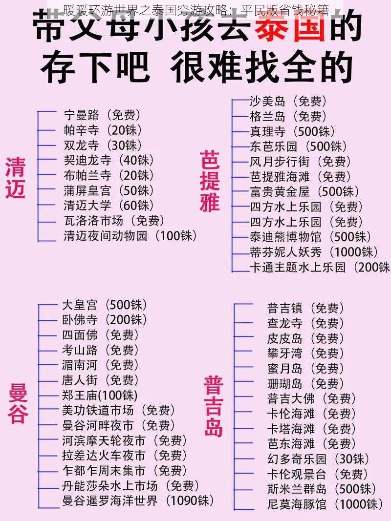 暖暖环游世界之泰国穷游攻略：平民版省钱秘籍