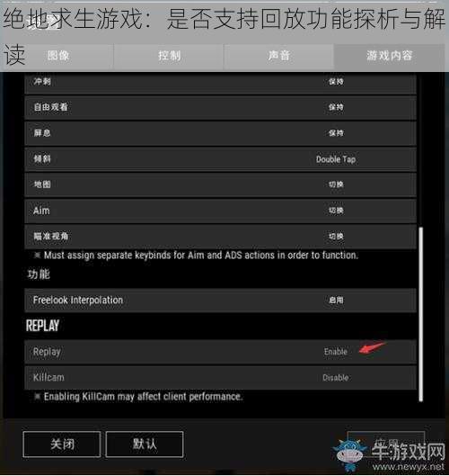 绝地求生游戏：是否支持回放功能探析与解读