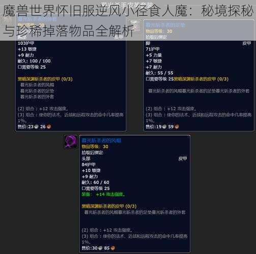 魔兽世界怀旧服逆风小径食人魔：秘境探秘与珍稀掉落物品全解析