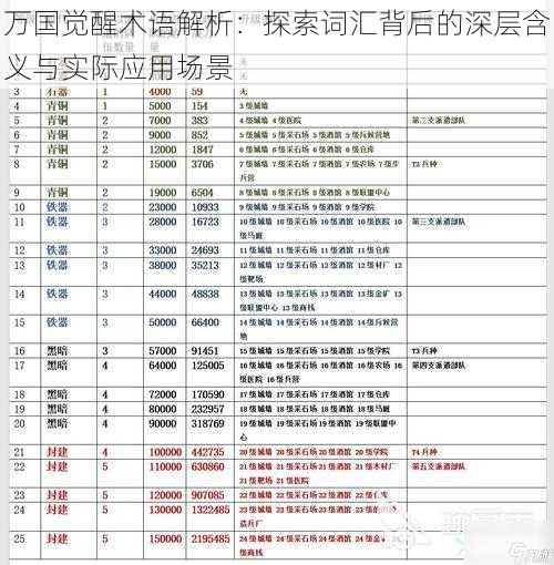 万国觉醒术语解析：探索词汇背后的深层含义与实际应用场景