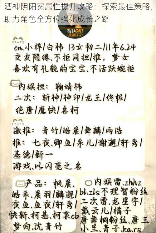 酒神阴阳冕属性提升攻略：探索最佳策略，助力角色全方位强化成长之路