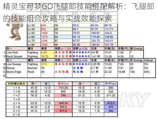 精灵宝可梦GO飞腿郎技能搭配解析：飞腿郎的技能组合攻略与实战效能探索