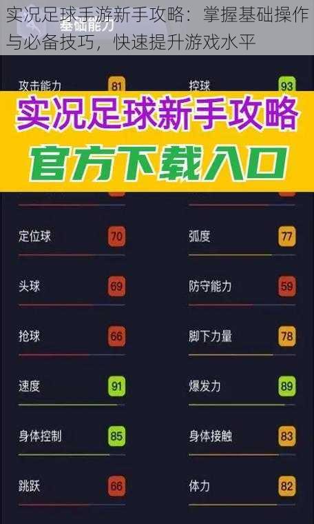 实况足球手游新手攻略：掌握基础操作与必备技巧，快速提升游戏水平